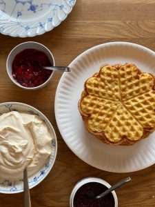 Frasiga våfflor med tillbehör