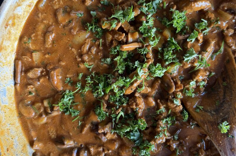 Krämig biff stroganoff