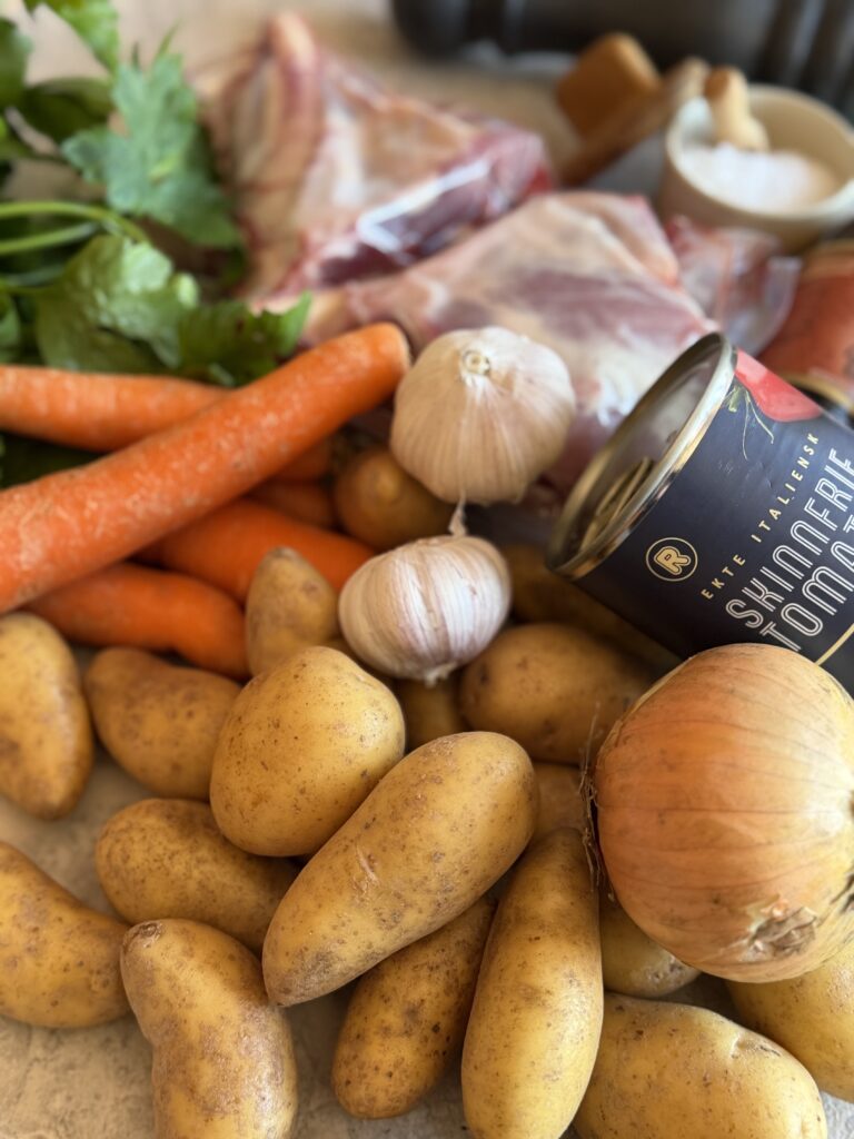 Lammeskank i rödvinssås